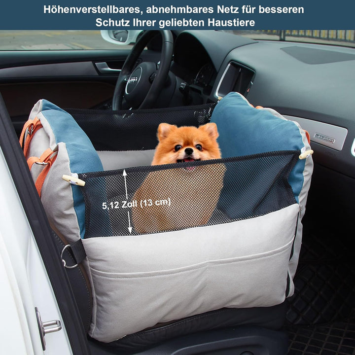 Ownpets Hunde Autositz für kleine bis mittlere Hunde, Waschbarer Hundesitz Auto, Hundebett Auto, Erh