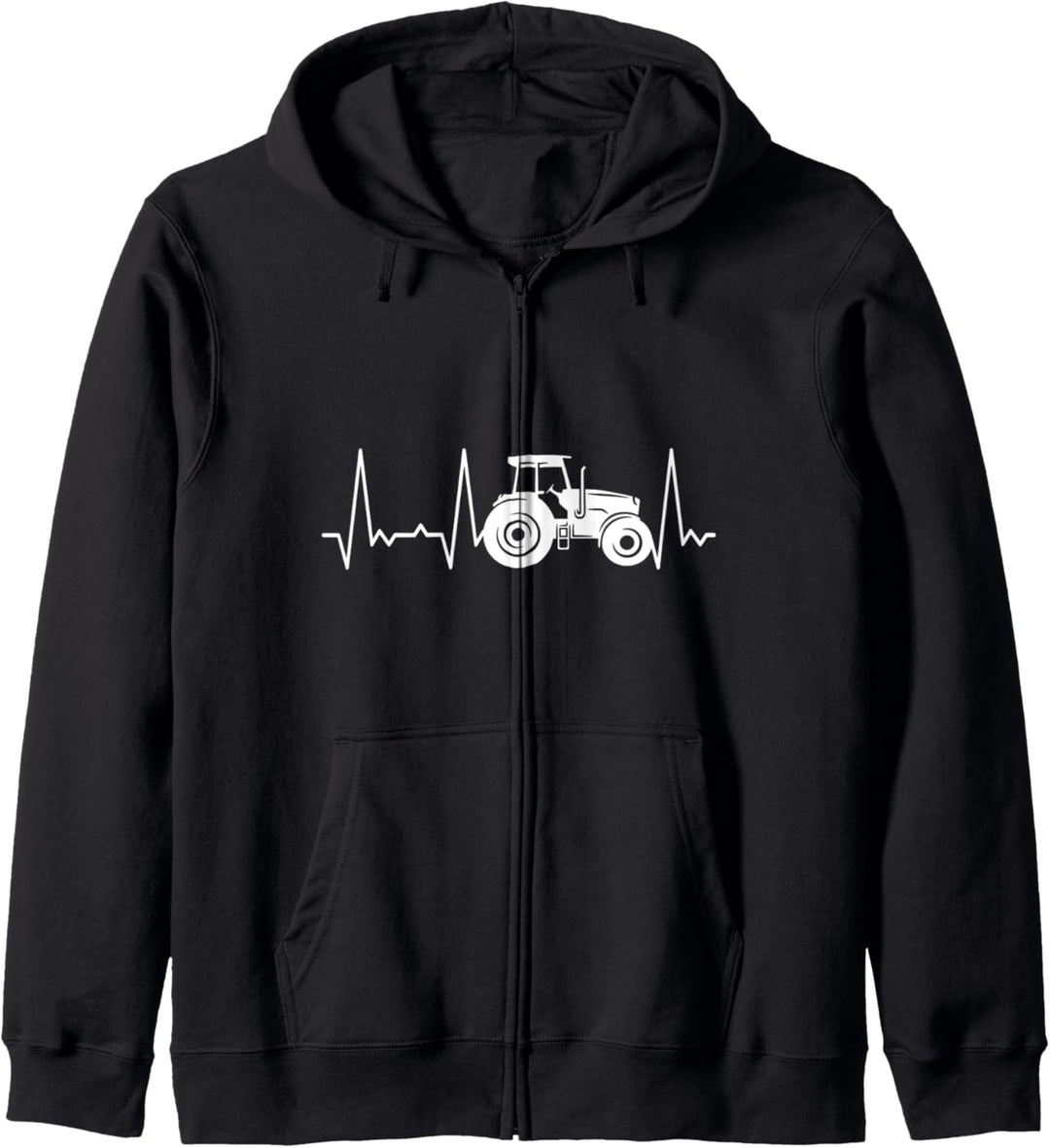 Herzschlag Traktor Kapuzenjacke