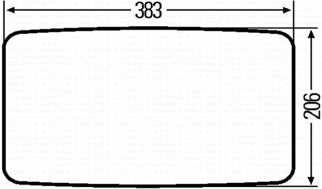 HELLA - Aussenspiegel - 24V - verstellbar - manuell - Kunststoffgehäuse - schwarz - Breite: 206mm -