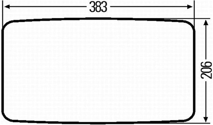 HELLA - Aussenspiegel - 24V - verstellbar - manuell - Kunststoffgehäuse - schwarz - Breite: 206mm -