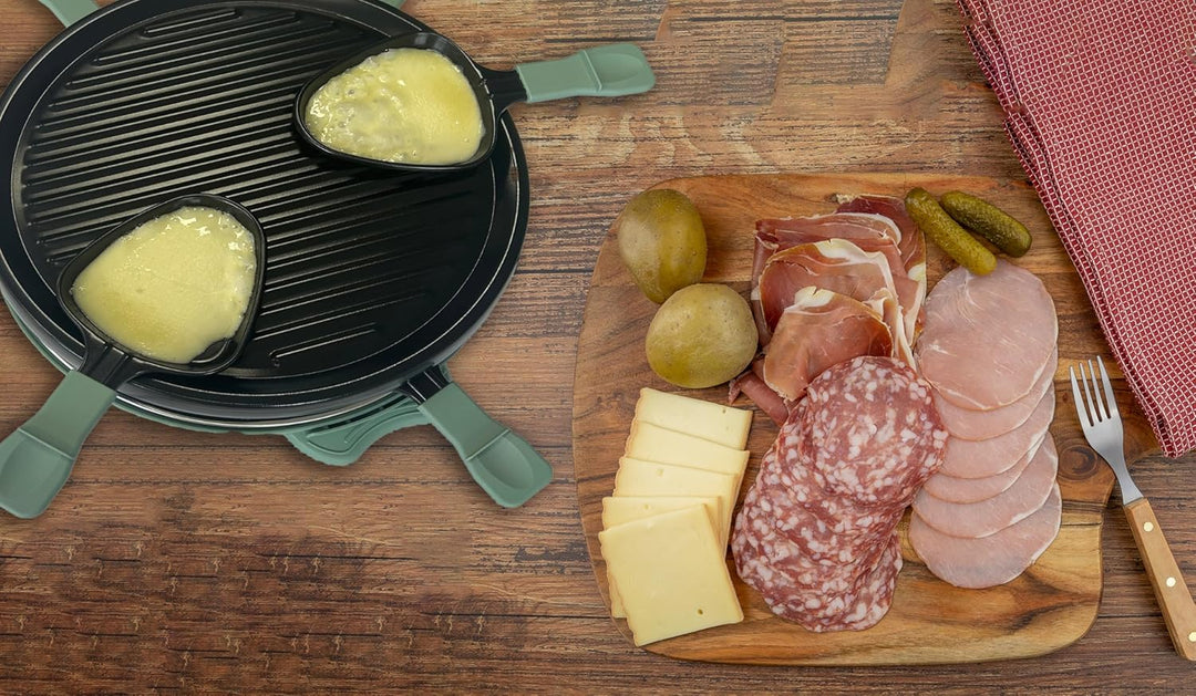 LITTLE BALANCE 8948 Cheese &amp; Fun, Raclette Grill, 2-in-1, für bis zu 6 Personen, PFAS-frei, 800 W, T