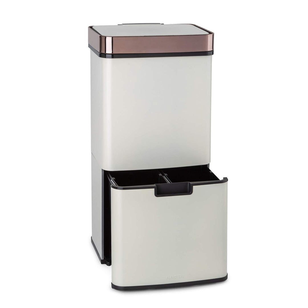 Klarstein Royal Trash Sensor-Mülleimer, 72 L Volumen in 4 Behältern, Restmüll & Recycling-Abfälle: 4