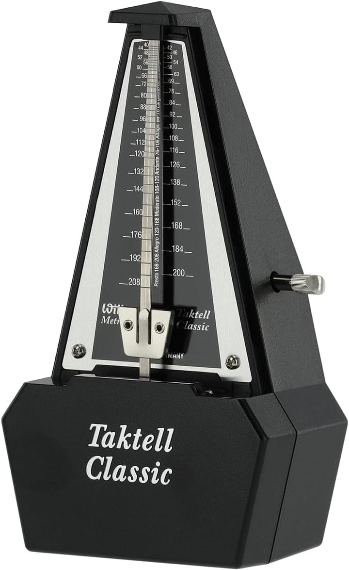 Wittner Metronom 829161 Kunststoffgehäuse ohne Glocke Taktell Classic silberfarben, silberfarben