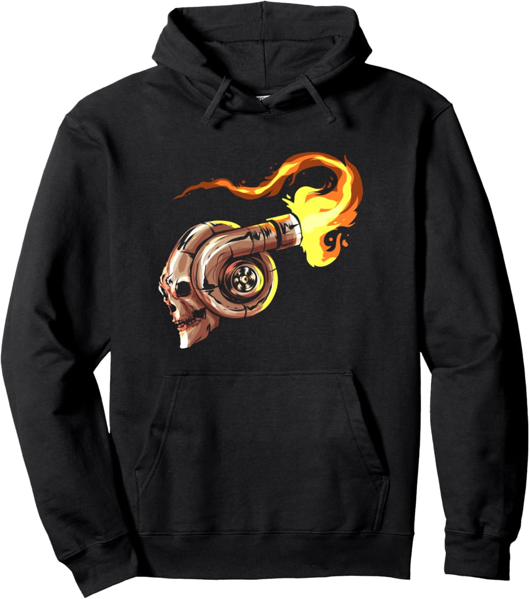Turbolader Totenkopf Tuning Kompressor Mechaniker Pullover Hoodie