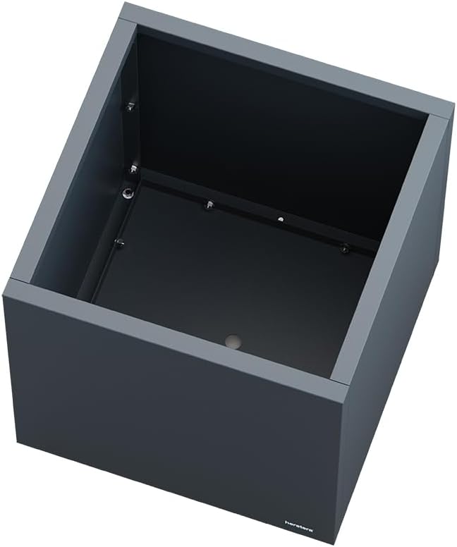 herstera Garden Metall Pflanzkübel Cube | Anthrazit | 50x50x50 cm Mehrfarbig 50x50x50 cm, Mehrfarbig