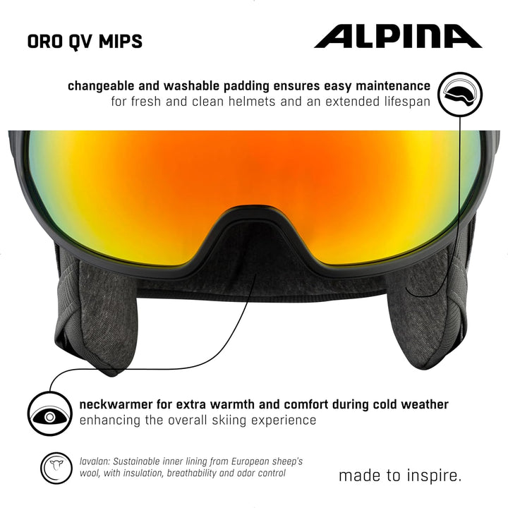 Alpina ORO QV MIPS - Unisex Visierhelm 51-55 cm, 51-55 cm