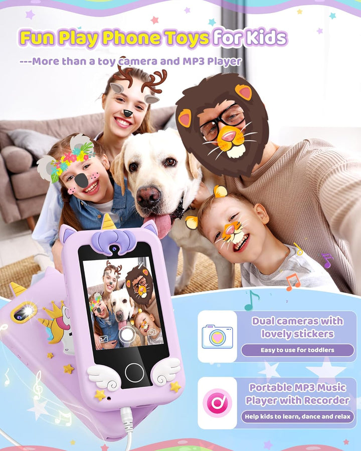 Kinder Handy Smartphone Spielzeug, Einhorn-Geschenke und Spielzeuge für Mädchen und Jungen im Alter