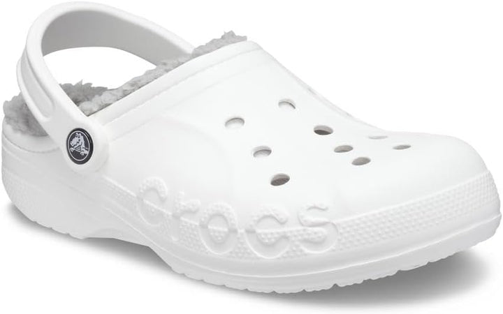 Crocs Unisex Baya Lined Clog 36 EU White Light Grey, 36 EU White Light Grey