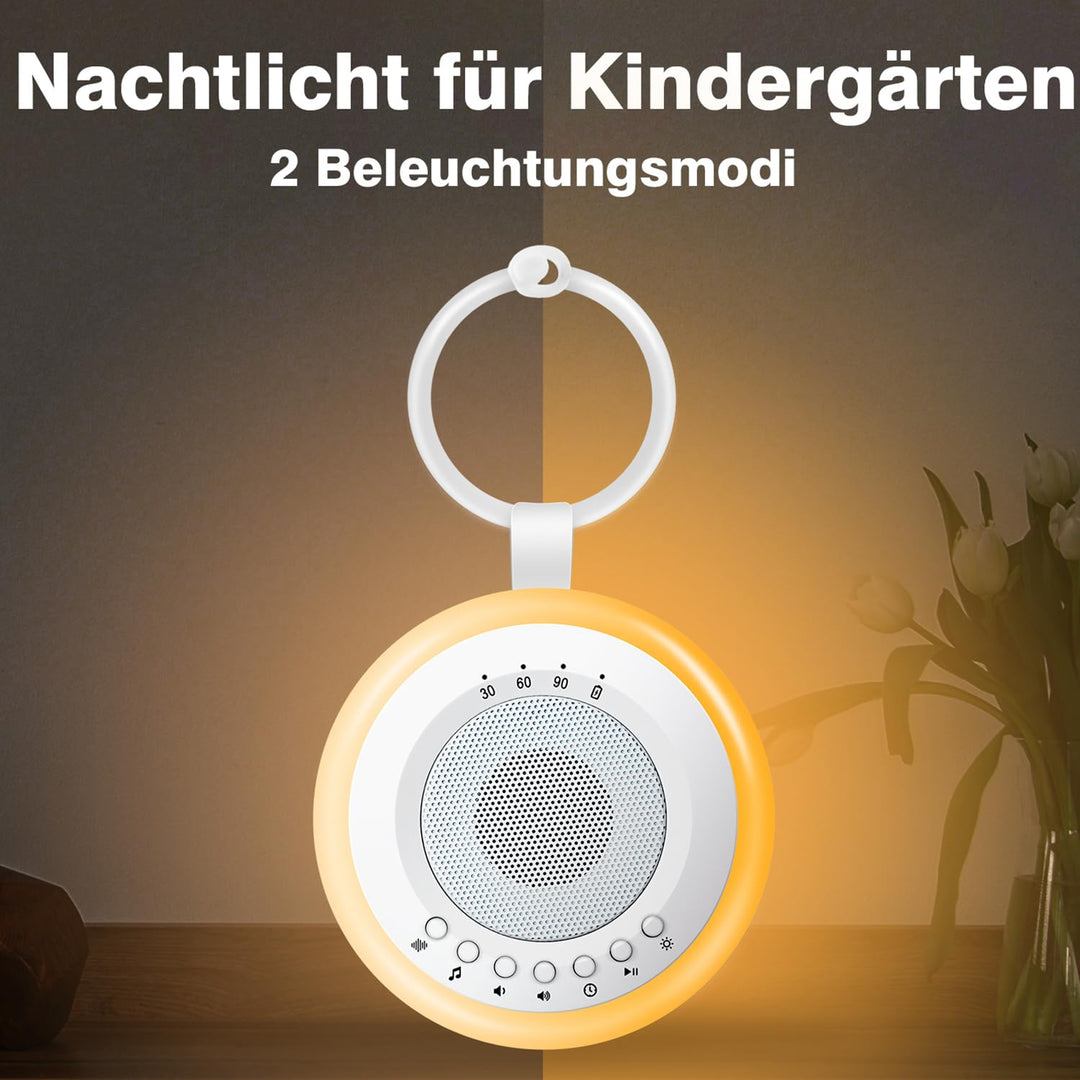Tragbare Baby White Noise Machine: Easy@Home Einschlafhilfe Babys mit weissem Rauschen | Nachtlicht