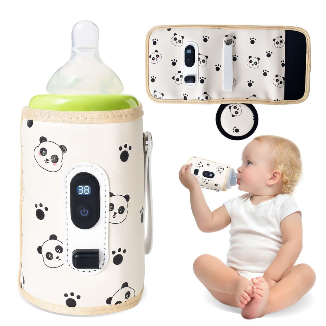 USB Tragbarer Babyflaschenwärmer mit LCD Display, Flaschenwärmer Baby Temperatur, Hält Flüssigkeiten