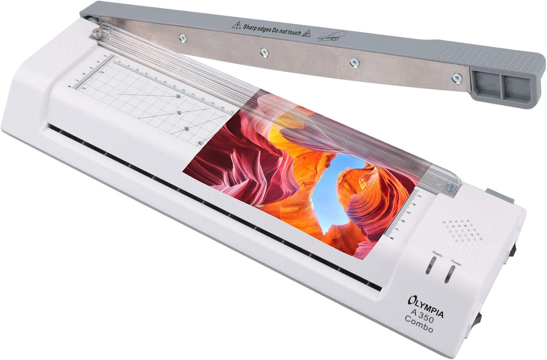 Olympia A 350, Kombi Laminier- und Schneidegerät für A3, 75/80-125 Micron, 3130 &amp; Laminierfolien-Set