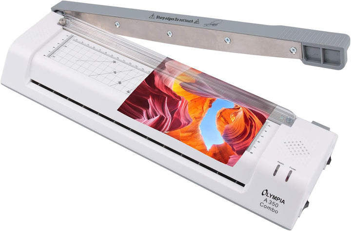 Olympia A 350, Kombi Laminier- und Schneidegerät für A3, 75/80-125 Micron, 3130 &amp; Laminierfolien-Set