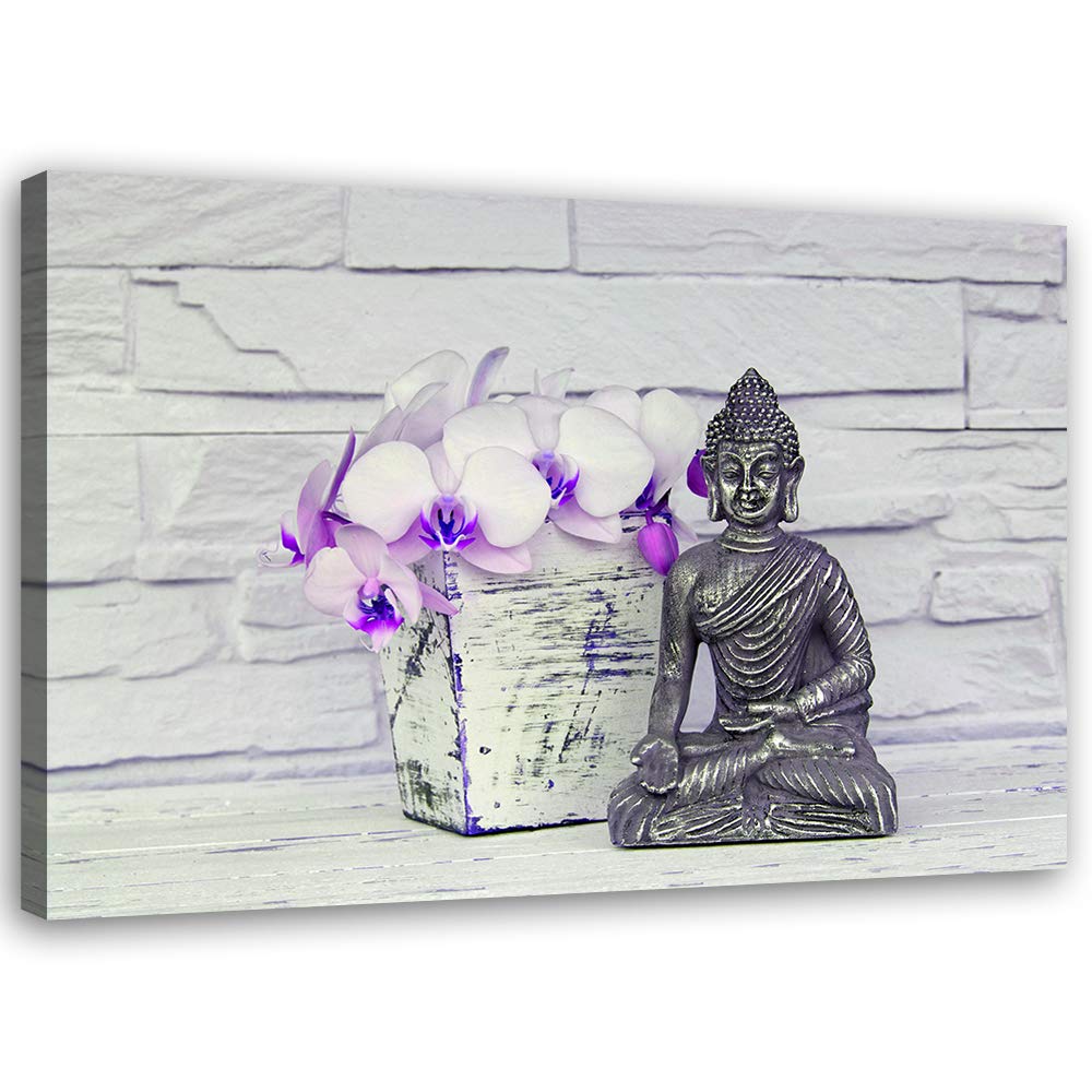Leinwandbild XXL Zen Wandbild Kunst Orchidee Weiss 120x80 cm M14697 120x80 cm, M14697 120x80 cm
