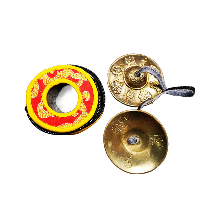 Gandhanra Tibetan Tingsha Glocke mit schönem Fall, für Klangheilung, Yoga, Meditation, Achtsamkeit -