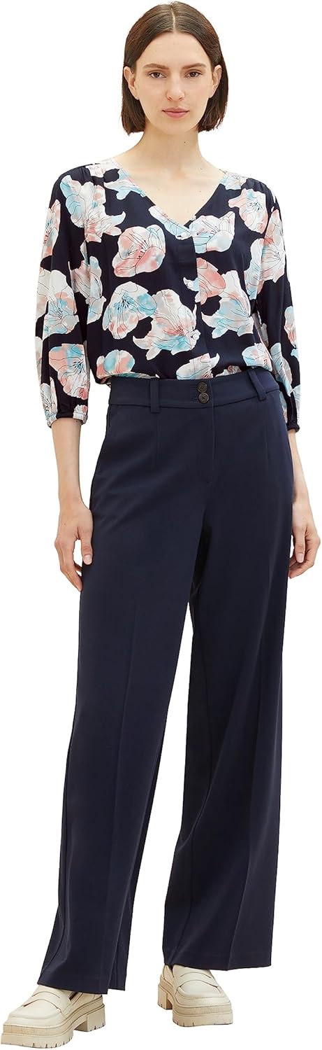 TOM TAILOR Damen Bluse mit Muster 38 32413 - Tie Dye Flower Design, 38 32413 - Tie Dye Flower Design