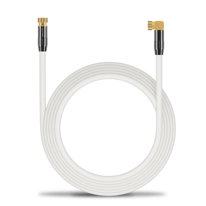 deleyCON 12,5m SAT Antennenkabel Satellitenkabel Koaxialkabel - HDTV Full HD - F-Stecker 90° Grad Ge
