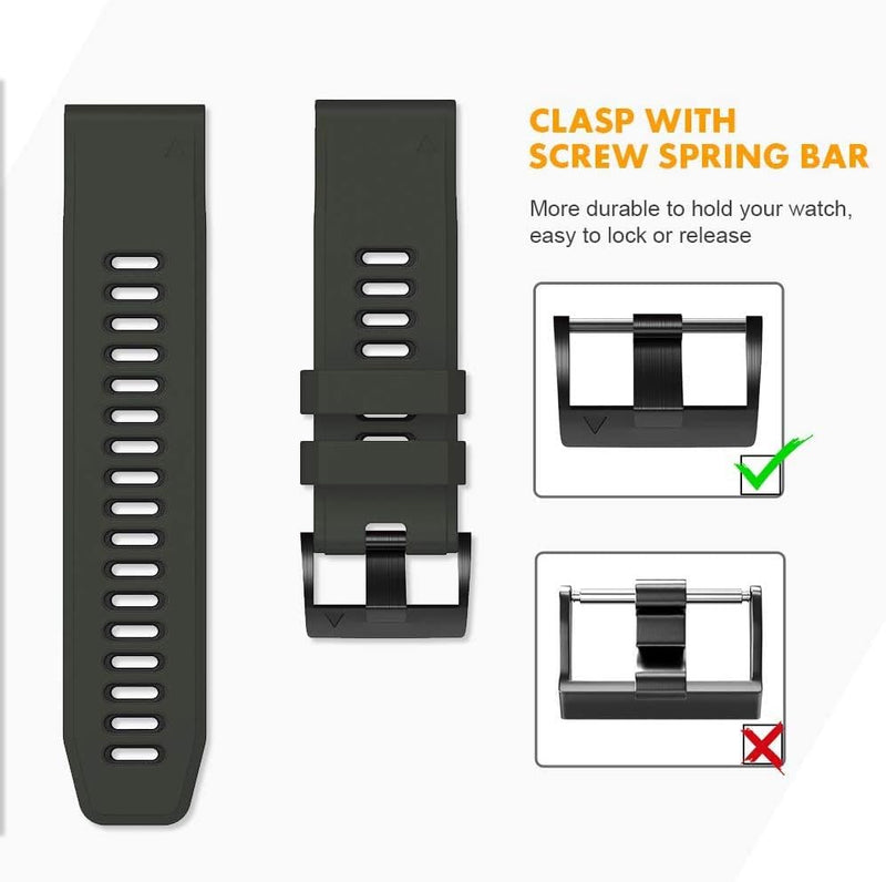 NotoCity Armband für Garmin Fenix 6x/6x Pro/5x/5x Plus/7x/7x Pro, Quickfit 26mm Uhrenarmband für Gar