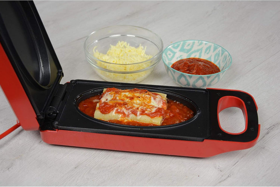 Kontaktgrill Express Cooker, 800 W, Antihaft-Oberfläche, Ober-Unterhitze, 3in1 - Toasten, Backen, Gr