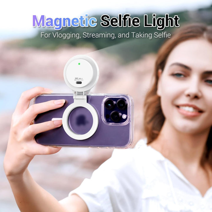 Magnetisches Handy-Selfie-Licht, Schwarz, Schwarz