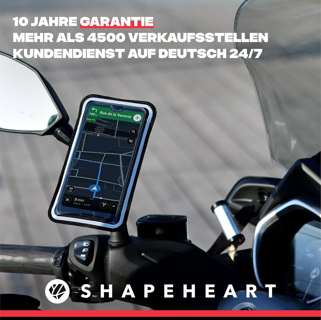 Shapeheart französische Innovation, magnetische Handyhalterung für Motorroller für Rückspiegel. Mit