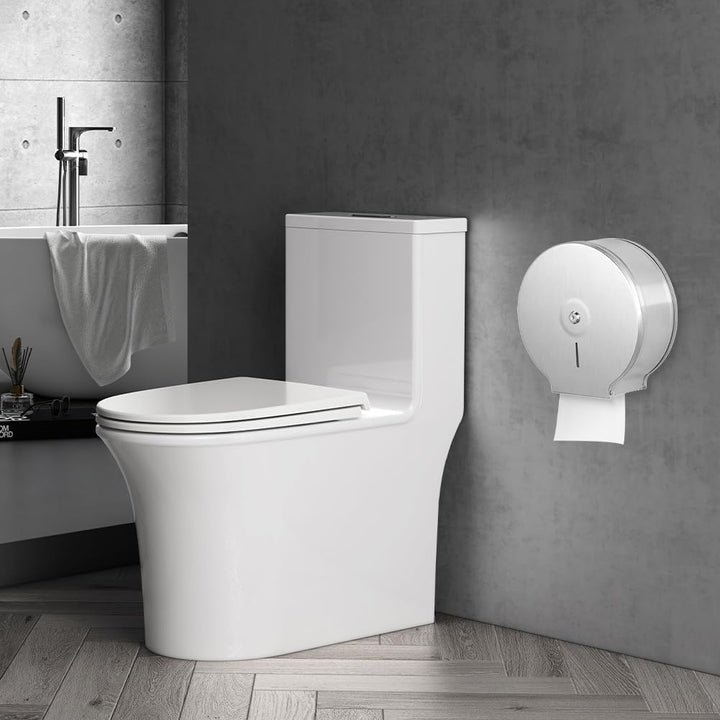 Jumbo Toilettenpapierspender, 22,9cm Grosse Rolle Wandmontage Edelstahl Wasserdichter Toilettenpapie