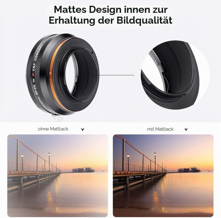 K&amp;F Concept EF/EF-S auf FX IV PRO Objektivhalterungsadapter mit Blendensteuerungsring, kompatibel mi