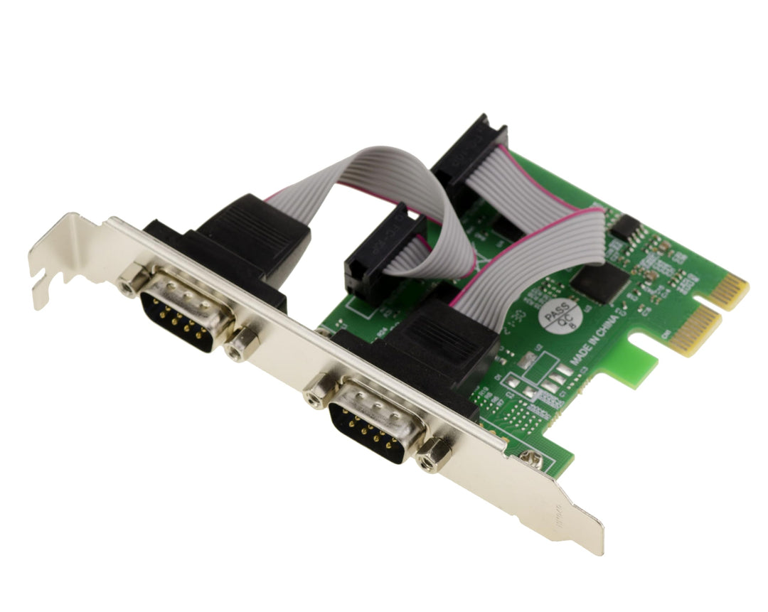 KALEA-INFORMATIQUE PCI Express PCIe Serial RS232 Controller-Karte mit 2 Ports und ASIX-Chipsatz mit