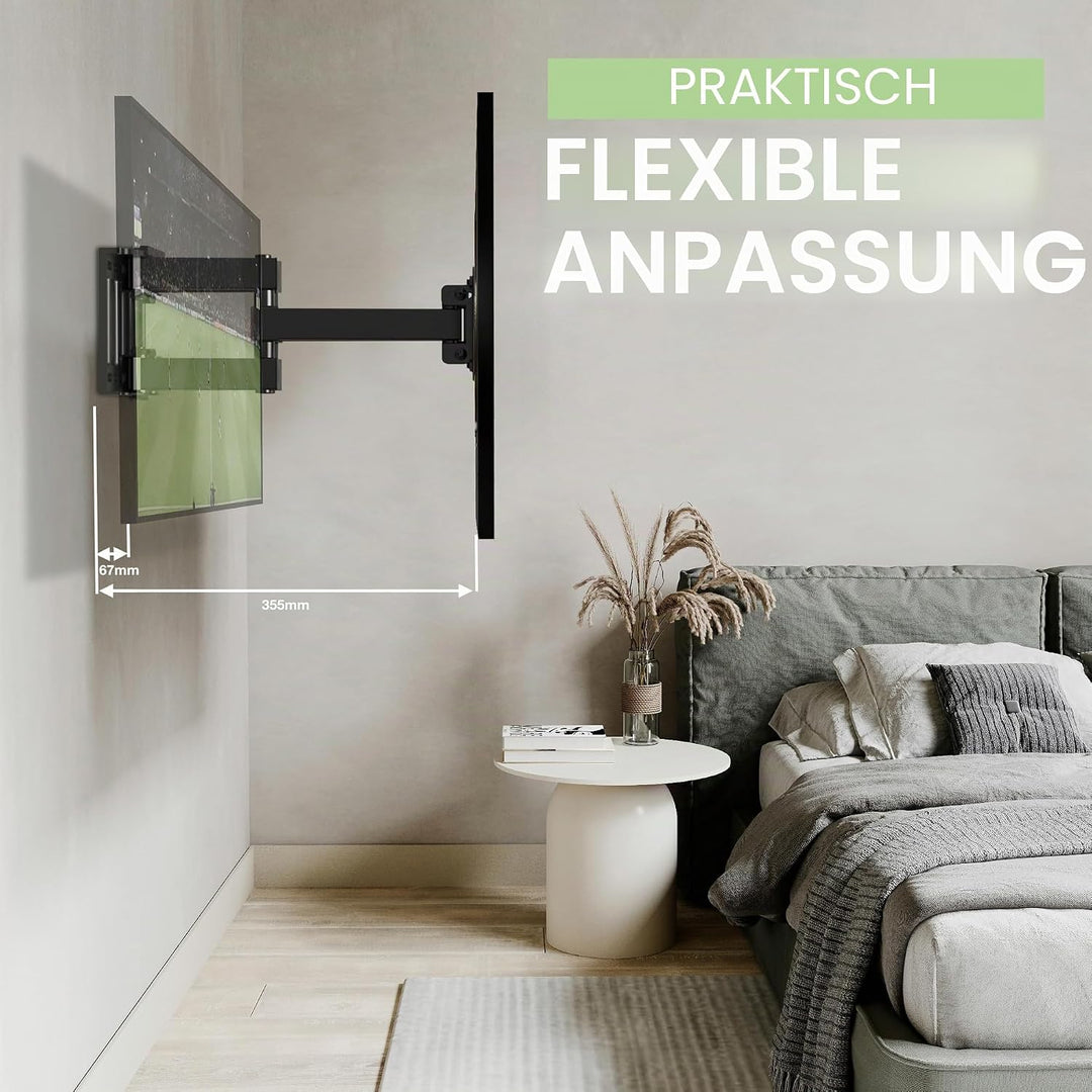 TV Wandhalterung für 32-65 Zoll Bildschirme VESA 75x75 bis 400x400mm Schwenkbare Neigbare und Ausfah