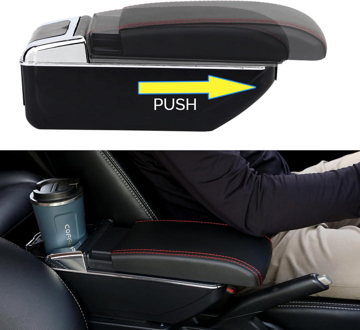 für Berlingo 2010 - 2020 Armlehne Mittelkonsole Aufbewahrungsbox Drehbar Mit Getränkehalter Doppelsc