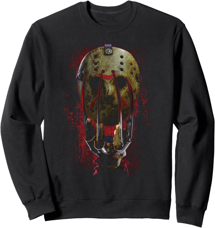 Freddy vs Jason Mask and Claws Sweatshirt