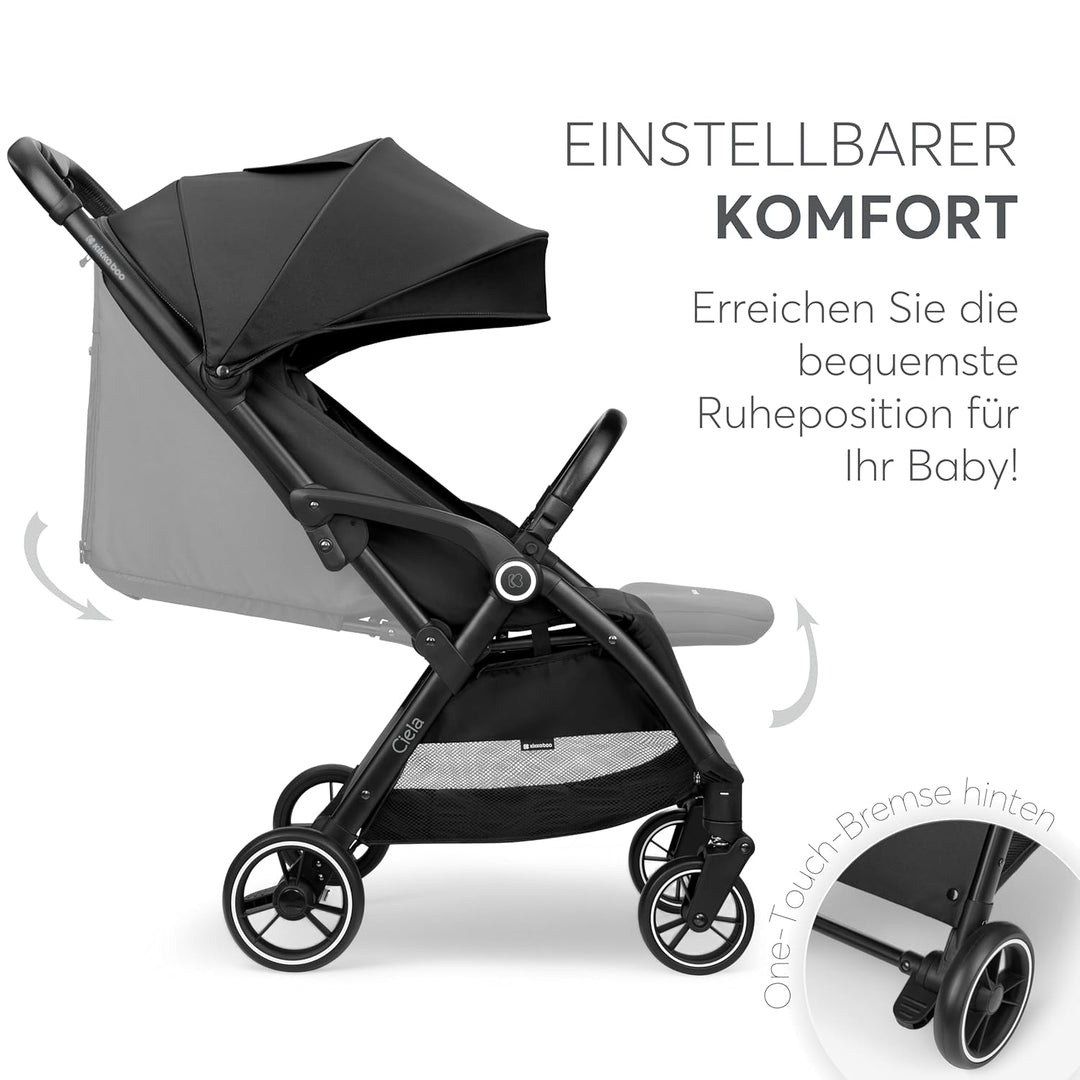 KikkaBoo Buggy Kinderwagen Reisebuggy CIELA, Bis 22 kg, Leicht (7,1 kg), One-Hand-Faltbar, Atmungsak