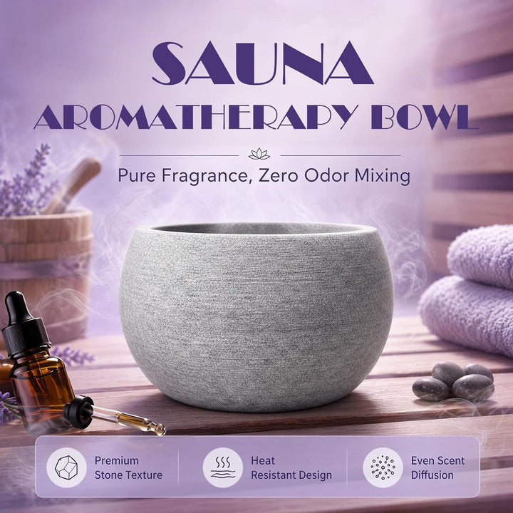 RANJIMA Sauna Aromaschale Hitzebeständig, Dekorative Saunazubehör Verdampferschale für Ätherische Öl