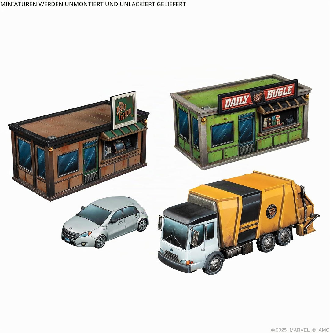 Asmodee, Marvel: Crisis Protocol – NYC City Block, Terrain Collection, Atomic Mass Games, Tabletop,