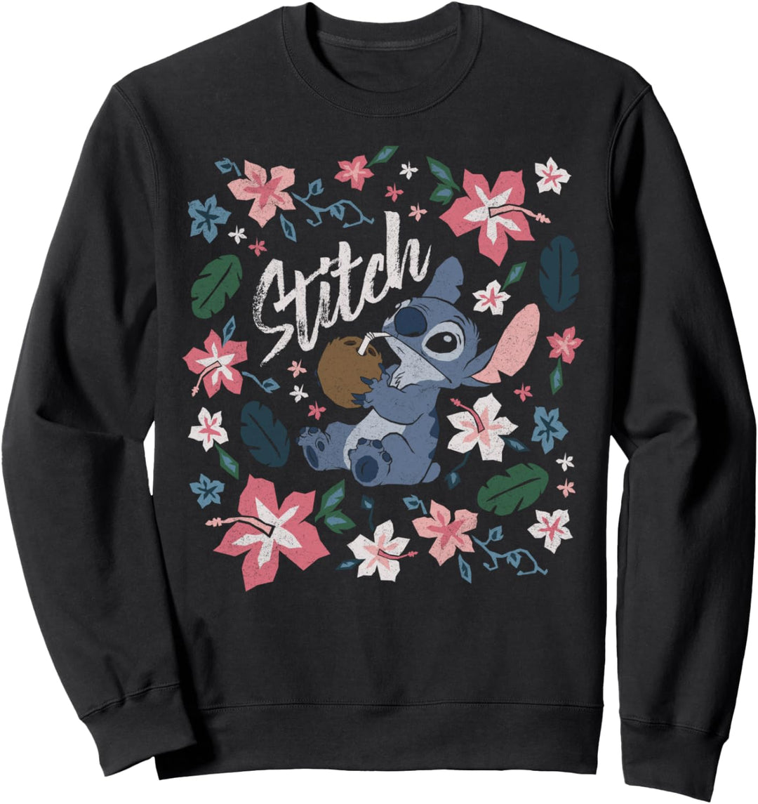 Disney Lilo & Stitch Floral Portrait Sweatshirt