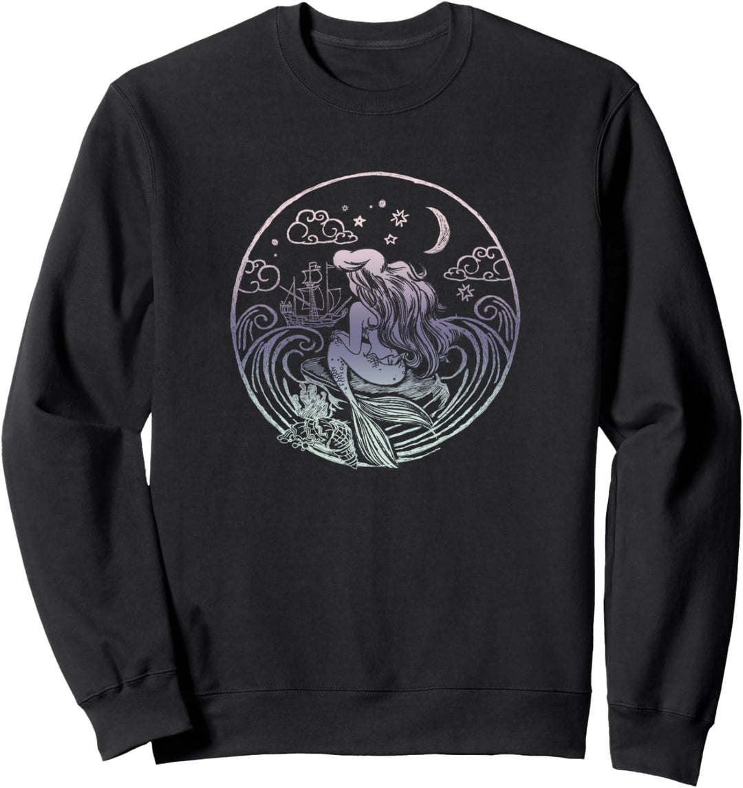 Disney Little Mermaid Ariel Sketch Portrait Sweatshirt