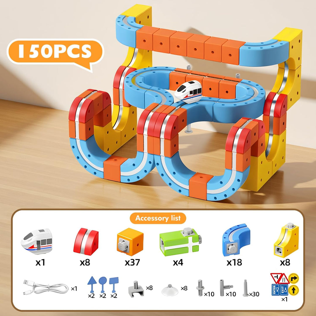 150 Pcs Flexible Cube Track, Ostergeschenke für Kinder Spielzeug ab 3 4 5 6 7 8 Jahre Junge Mädchen