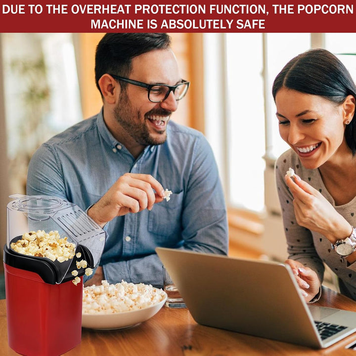Popcornmaschine, Klein Popcorn-Maschine mit Messbecher, One-Touch Elektrische Rühr Popcorn Popper, O