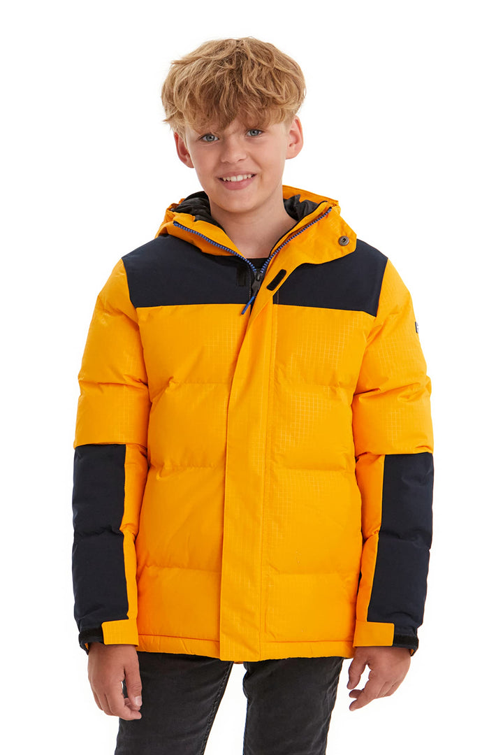 Killtec Jungen Kow 31 Bys Qltd Jckt Steppjacke mit Kapuze 152 Gelb, 152 Gelb