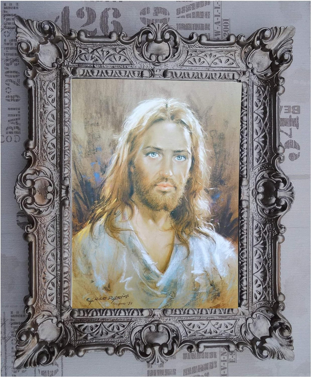 Lnxp Gemälde in den Rahmen montiert 56x46 cmReligiös Mutter Maria Gottes Maria Jesus Christus K14 50