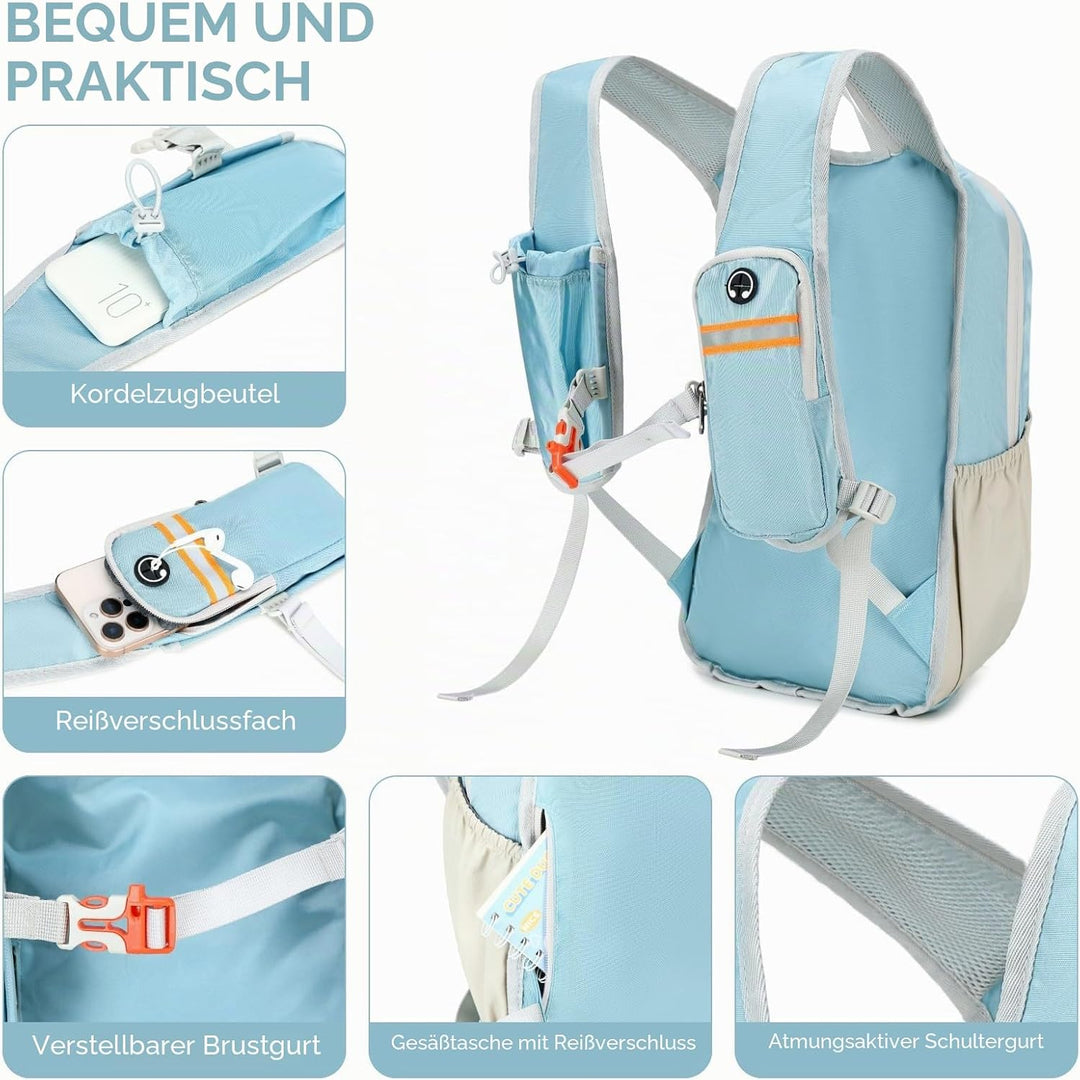 15L Wanderrucksack Kleiner Damen Herren Leichter Faltbarer Daypack Tagesrucksack Trekkingrucksack fü