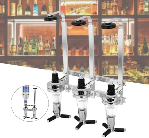 Schnapsspender Wandmontiert – 30 ml Bar Butler Flaschenhalter aus Aluminiumlegierung, Spirituosen-Di