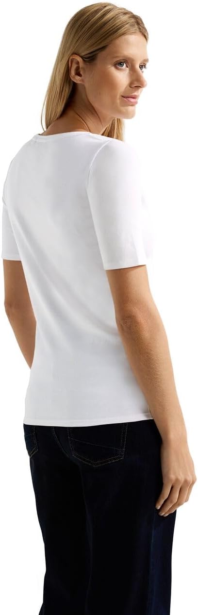 Cecil Damen Style Lena Basic T-Shirt Baumwolle XL Weiss Neu, XL Weiss Neu