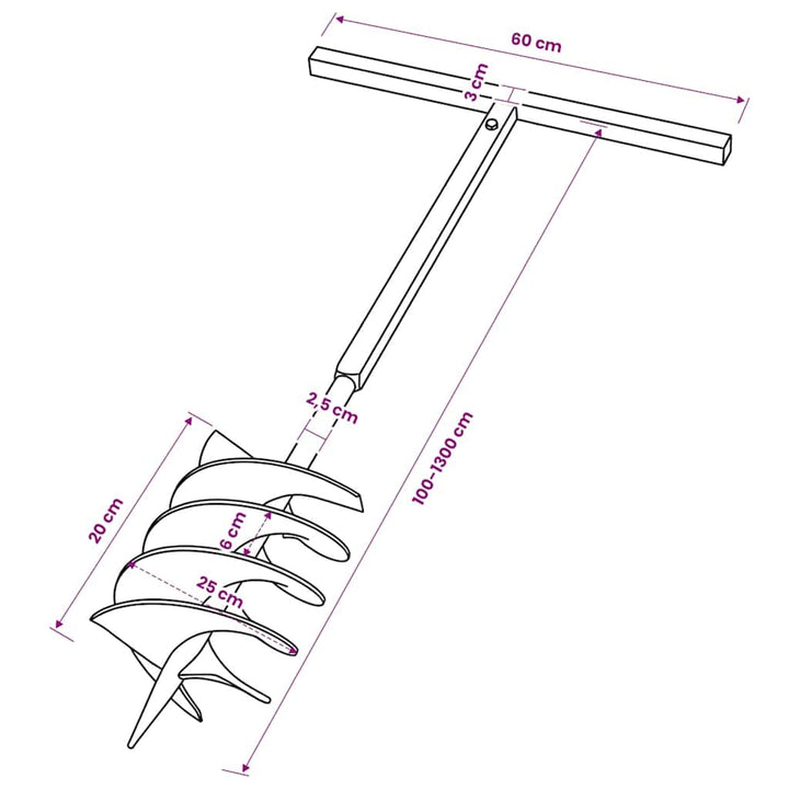 vidaXL Erdbohrer 200 mm Brunnenbohrer Erdbohrgerät Brunnenbau Bohrgerät Rohr mit 13 m Röhren/200 mm,