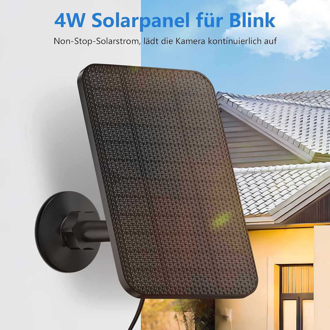 4-W-Solarpanel kompatibel mit Blink-Kamera, für Blink Outdoor 4 (4. Generation)/Blink Outdoor (3. Ge