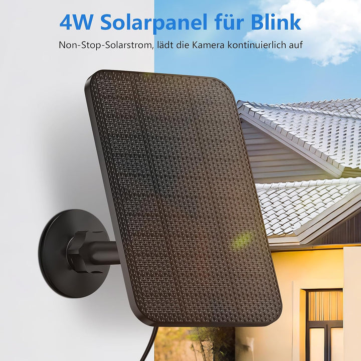 4-W-Solarpanel kompatibel mit Blink-Kamera, für Blink Outdoor 4 (4. Generation)/Blink Outdoor (3. Ge