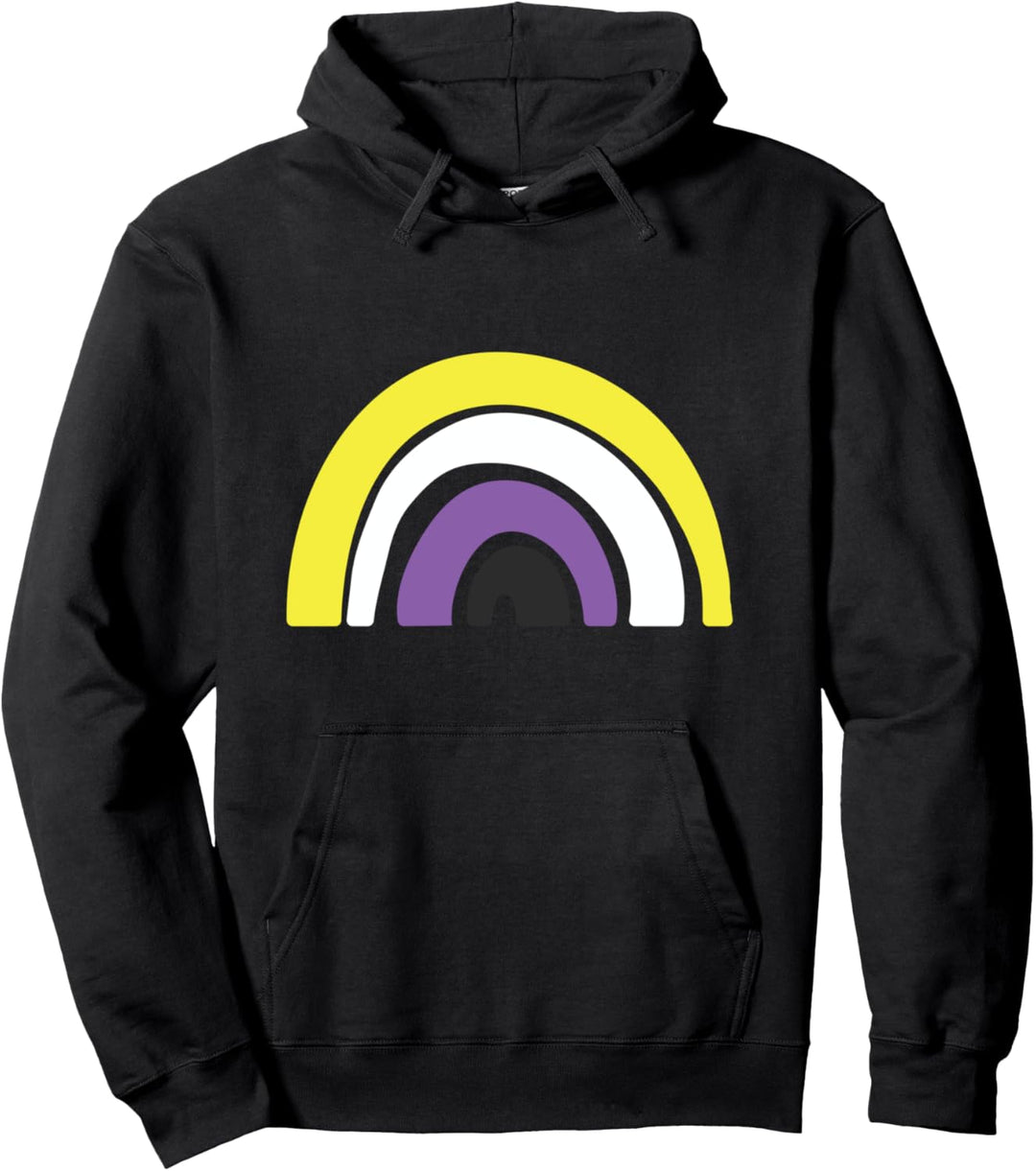 LGBTQ Nicht-binäre Stolz-Flagge – LGBTQIA+ Regenbogen, nicht binär Pullover Hoodie