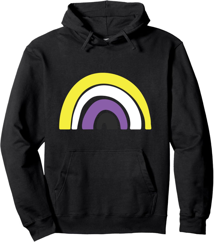 LGBTQ Nicht-binäre Stolz-Flagge – LGBTQIA+ Regenbogen, nicht binär Pullover Hoodie