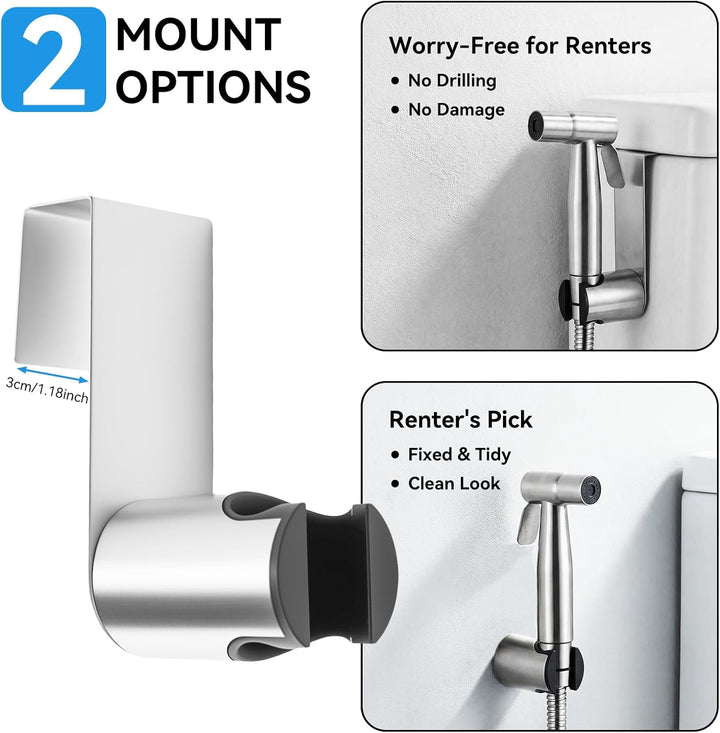 Bidet Handbrause, Hand Gehalten Sprayer Bidet Toilette mit 59-Zoll-Schlauch und Halterung Halter Inc
