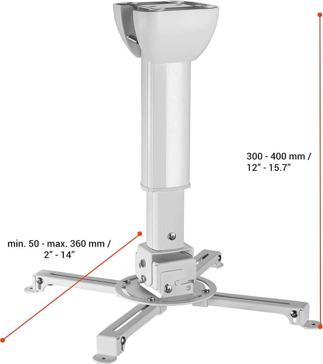 celexon neigbare Beamer-Deckenhalterung weiss Multicel 1000Pro - 10cm Deckenabstand - bis 15kg 10 cm