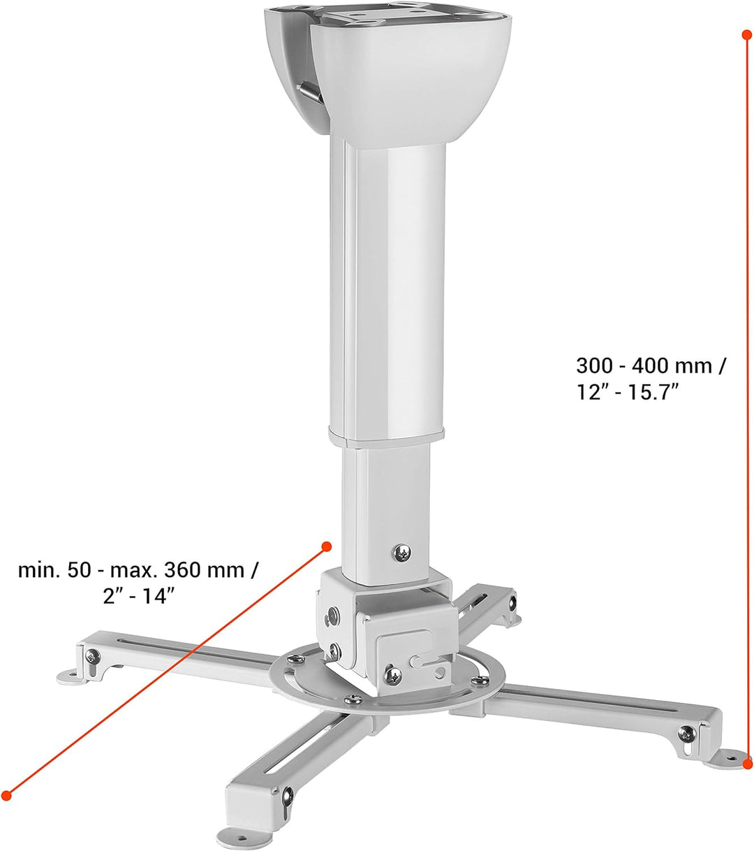 celexon neigbare Beamer-Deckenhalterung weiss Multicel 3040Pro - 30-40cm Deckenabstand - bis 15kg 30